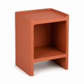 Table de chevet terracotta avec niche ouverte 36x32x48 cm