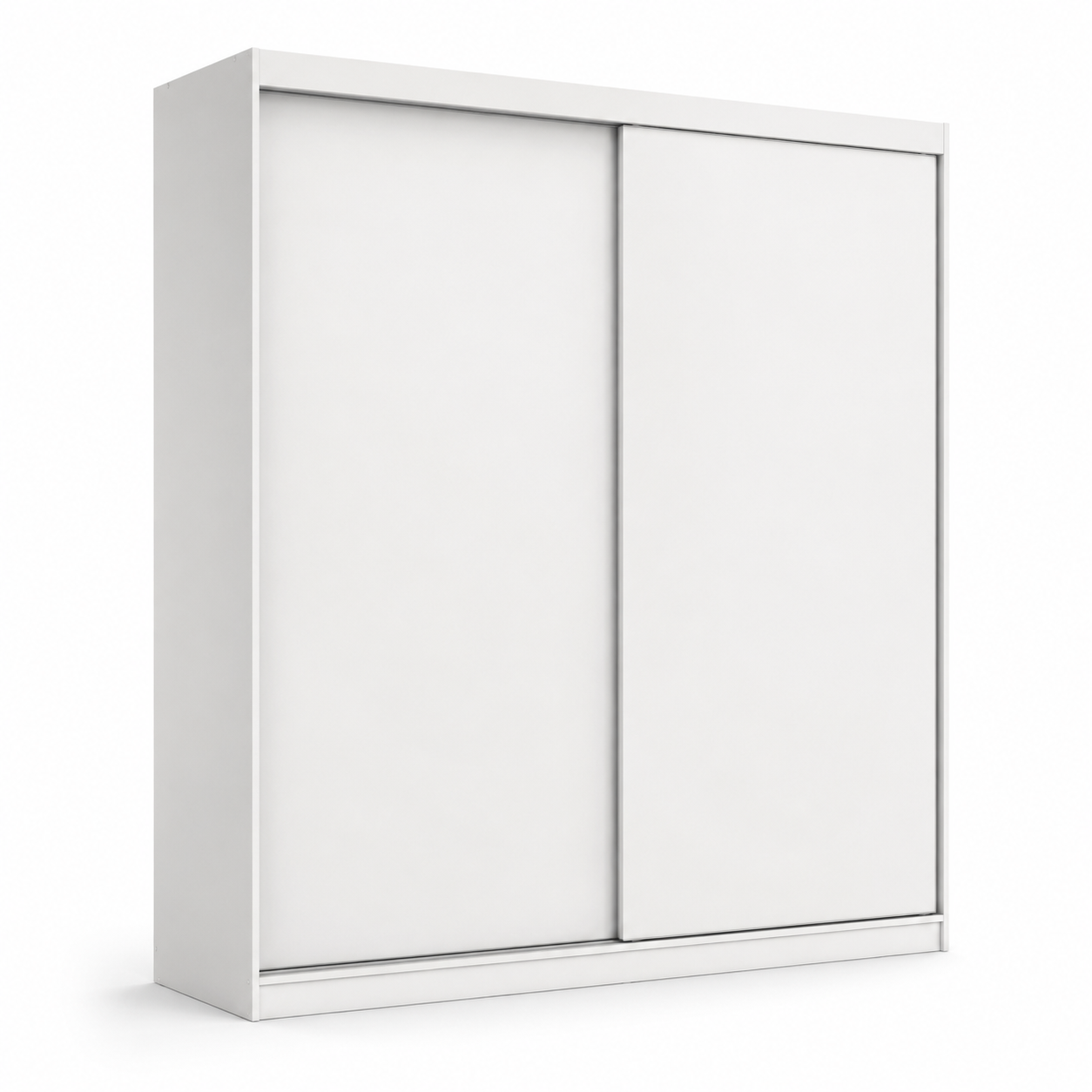 Armoire blanche à portes coulissantes 150x60x210 cm