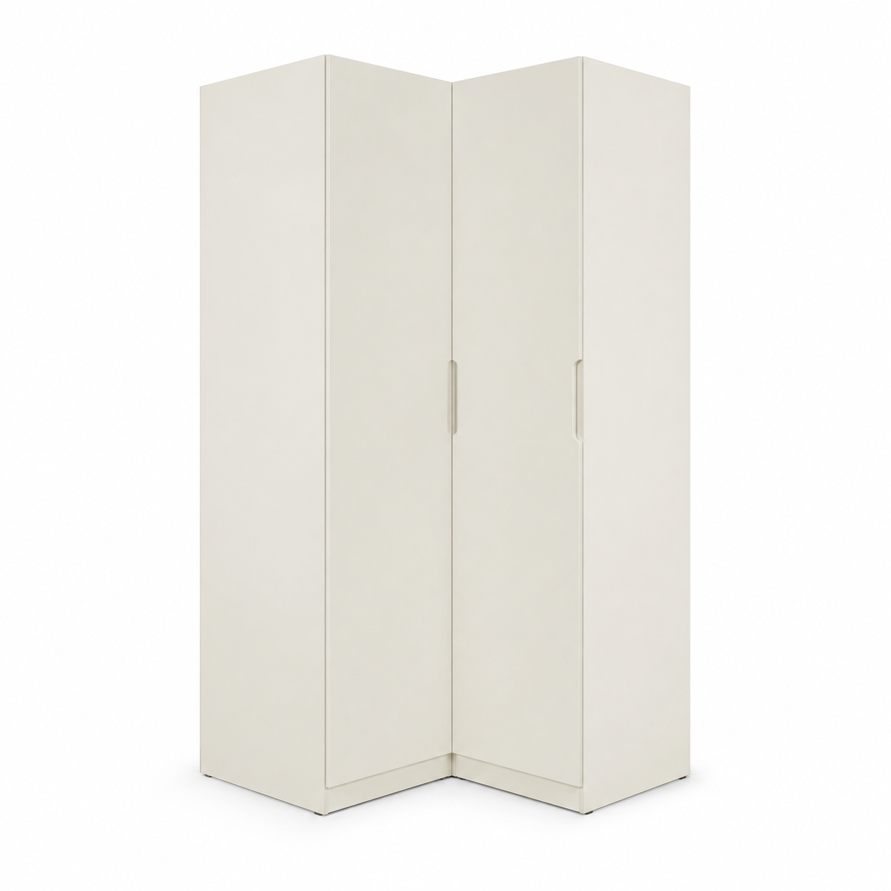 Armoire d’angle blanc cassé 95x95x205 cm