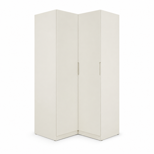 Armoire d’angle blanc cassé 95x95x205 cm