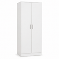 Armoire compacte blanche 2 portes 80x50x180 cm