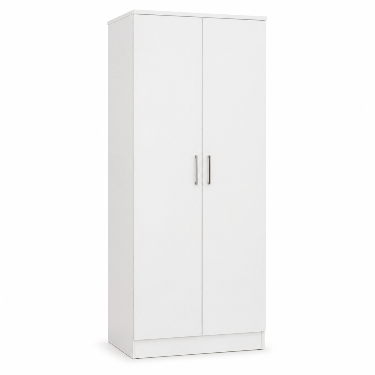 Armoire compacte blanche 2 portes 80x50x180 cm