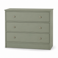 Commode vert sauge 3 tiroirs 90x42x82 cm