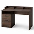 Bureau-coiffeuse en chêne fumé avec compartiments 110x50x76 cm