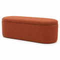 Banc arrondi terracotta avec rangement 130x45x47 cm
