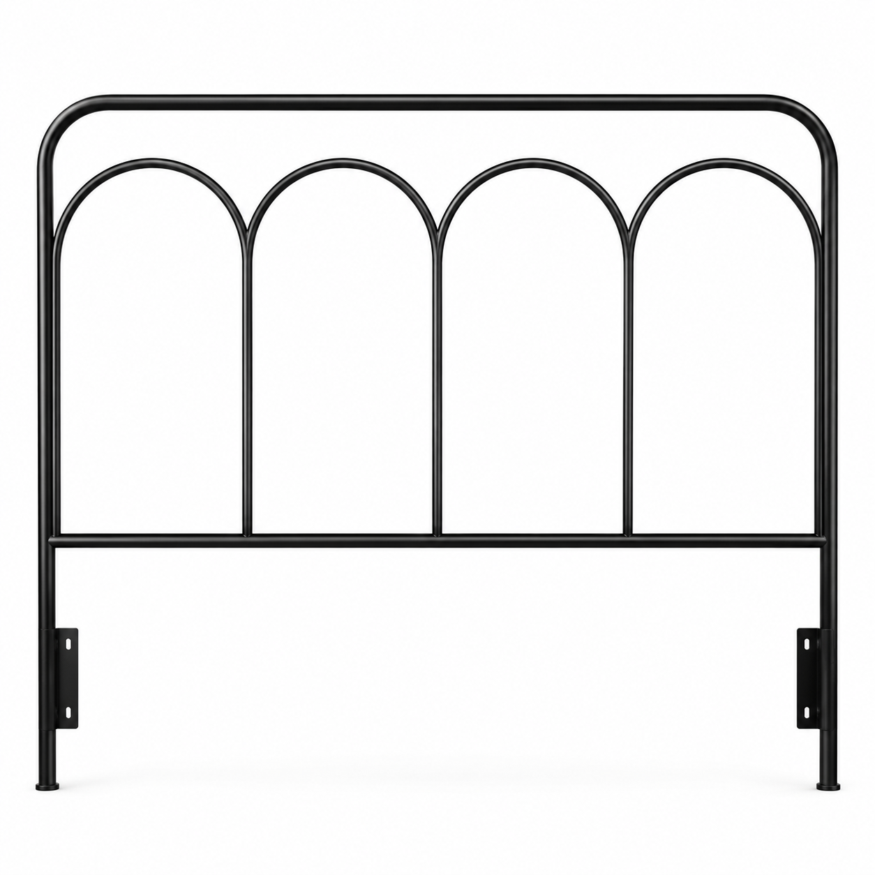 Tête de lit en métal noir à arches 160x120 cm